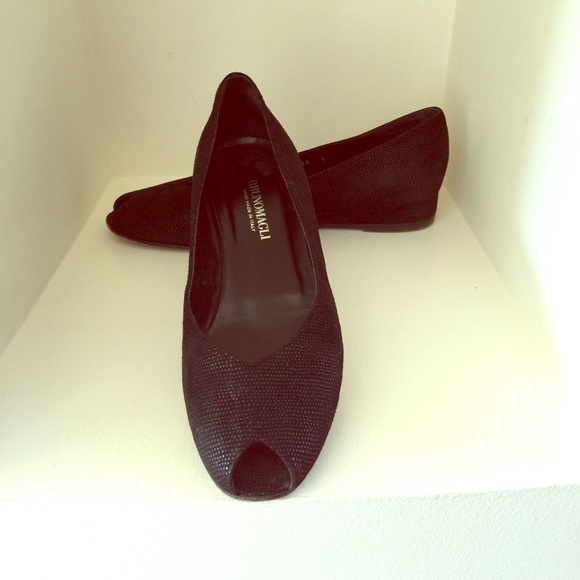 Bruno Magli Shoes - Italian made BRUNO MAGLI Suede Peep Toe Flats